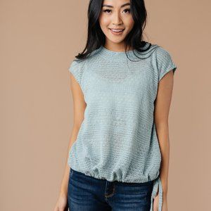Girls Don't Sweat Sweater In Antique Blue